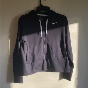 Nike Cropped Zip Up Sweatshirt